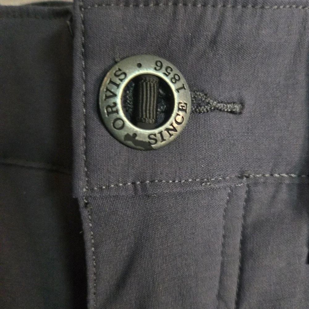 Orvis Hiking Pants Charcoal Grey Water Repellent Tech Utility Cargo Slacks 32x30